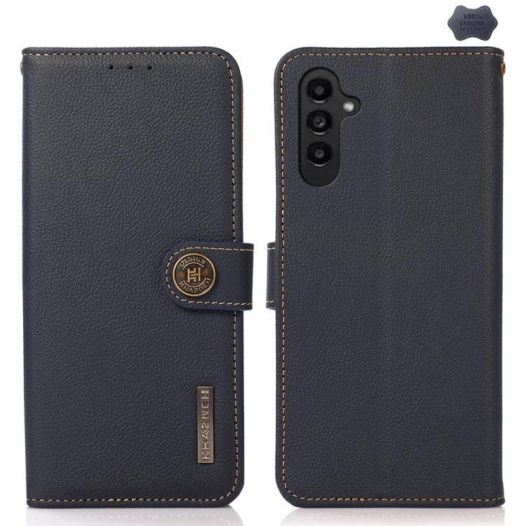 Custodia per telefono RFID in vera pelle KHAZNEH Custer, For Galaxy S26 FE 5G, For Samsung Galaxy S26+ 5G, For Samsung Galaxy S26 Edge 5G, For Samsung Galaxy S26 Ultra 5G, For Samsung Galaxy S26 5G, For Samsung Galaxy S25 FE 5G                         ...