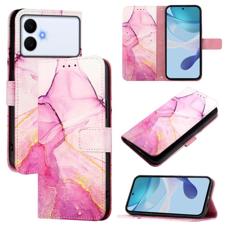 PT003 Custodia per telefono in pelle con motivo marmo, For Galaxy S26 FE 5G, For Samsung Galaxy S26+ 5G, For Samsung Galaxy S26 Edge 5G, For Samsung Galaxy S26 Ultra 5G
