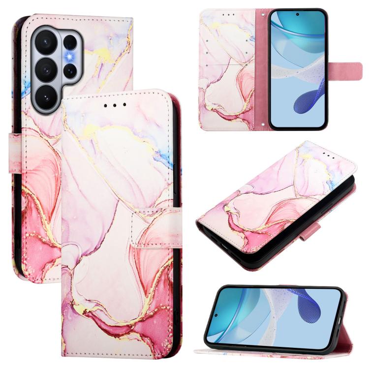 PT003 Custodia per telefono in pelle con motivo marmo, For Galaxy S26 FE 5G, For Samsung Galaxy S26+ 5G, For Samsung Galaxy S26 Edge 5G, For Samsung Galaxy S26 Ultra 5G