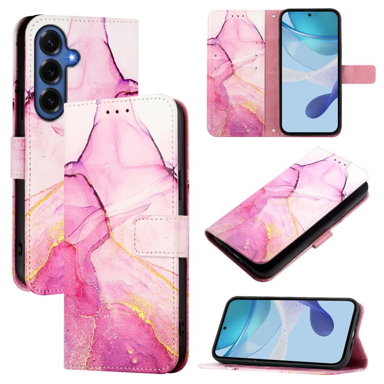 PT003 Custodia per telefono in pelle con motivo marmo, For Galaxy S26 FE 5G, For Samsung Galaxy S26+ 5G, For Samsung Galaxy S26 Edge 5G, For Samsung Galaxy S26 Ultra 5G