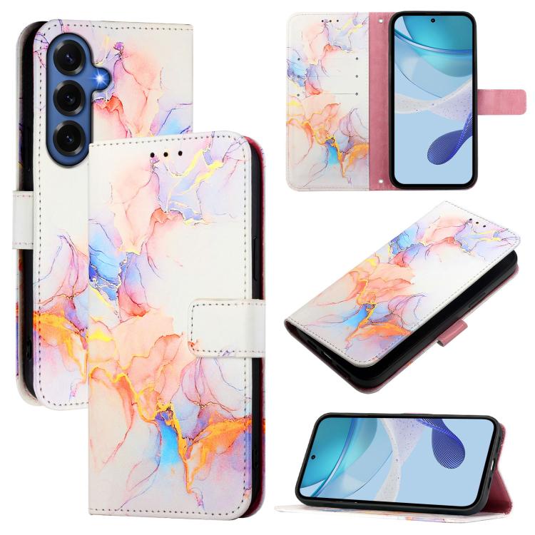 PT003 Custodia per telefono in pelle con motivo marmo, For Galaxy S26 FE 5G, For Samsung Galaxy S26+ 5G, For Samsung Galaxy S26 Edge 5G, For Samsung Galaxy S26 Ultra 5G