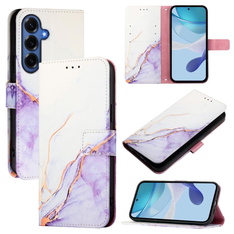 PT003 Custodia per telefono in pelle con motivo marmo, For Galaxy S26 FE 5G, For Samsung Galaxy S26+ 5G, For Samsung Galaxy S26 Edge 5G, For Samsung Galaxy S26 Ultra 5G