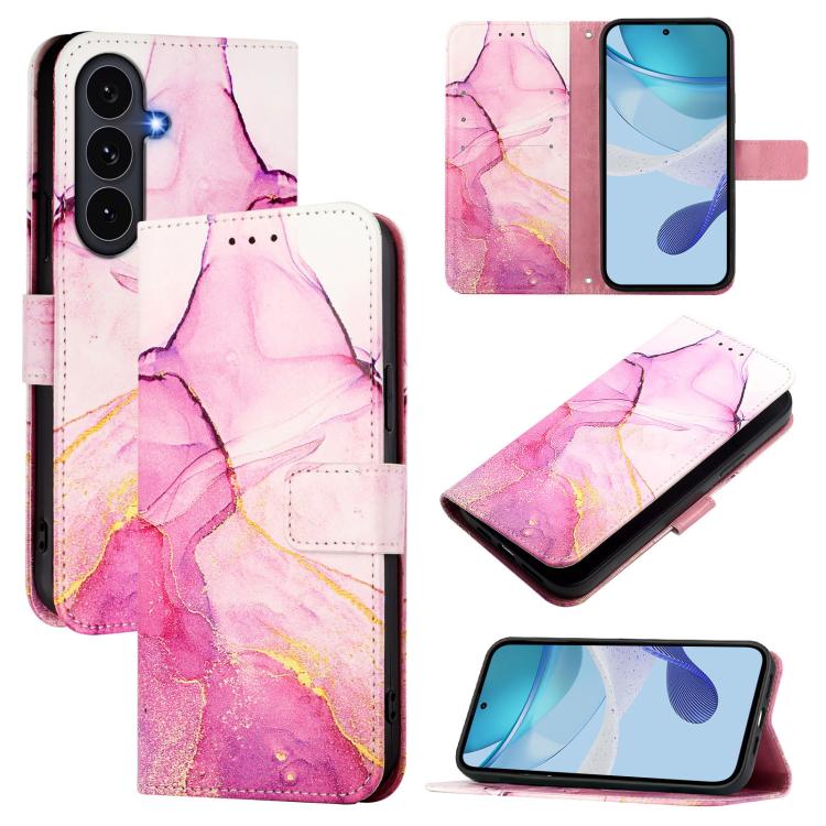 PT003 Custodia per telefono in pelle con motivo marmo, For Galaxy S26 FE 5G, For Samsung Galaxy S26+ 5G, For Samsung Galaxy S26 Edge 5G, For Samsung Galaxy S26 Ultra 5G