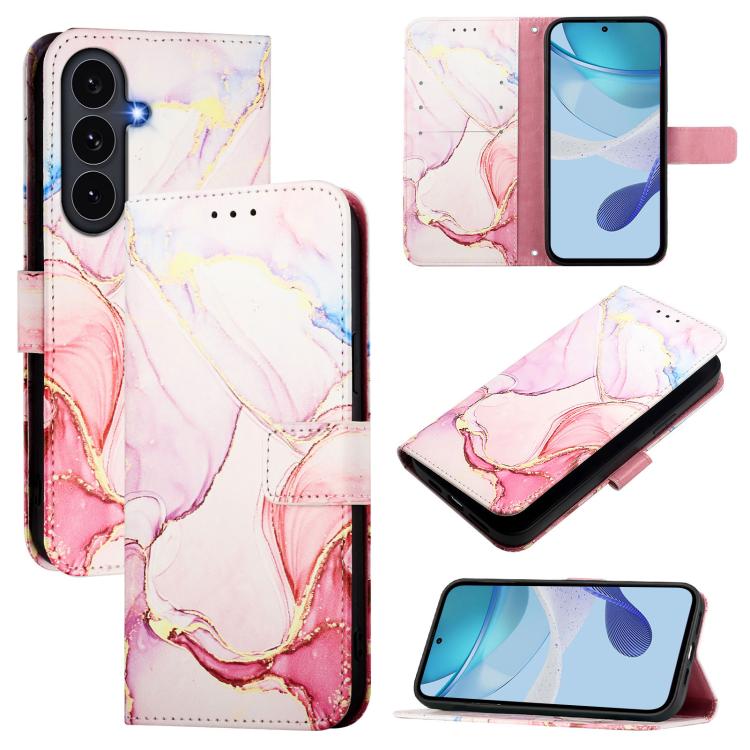 PT003 Custodia per telefono in pelle con motivo marmo, For Galaxy S26 FE 5G, For Samsung Galaxy S26+ 5G, For Samsung Galaxy S26 Edge 5G, For Samsung Galaxy S26 Ultra 5G