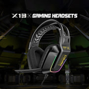 Cuffie da gioco cablate con illuminazione colorata RGB ONIKUMA X13 con microfono, X13