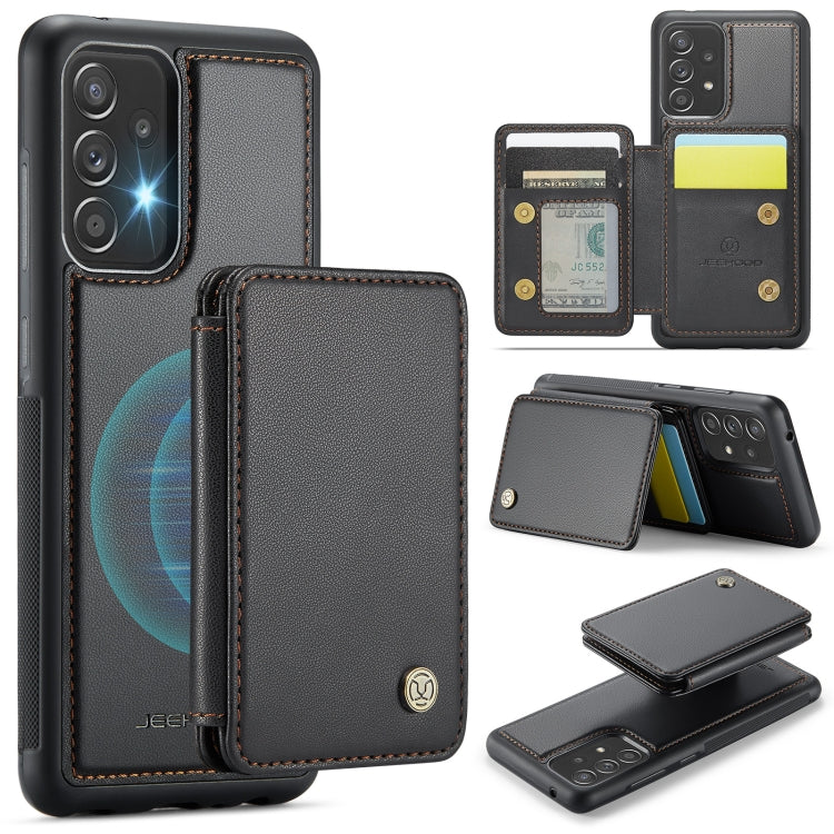 Custodia per telefono in pelle RFID stile magnetico aziendale JEEHOOD J05, For Samsung Galaxy A52 5G / A52 4G, For Samsung Galaxy A52s 5G, For Samsung Galaxy A51 4G, For Samsung Galaxy A50