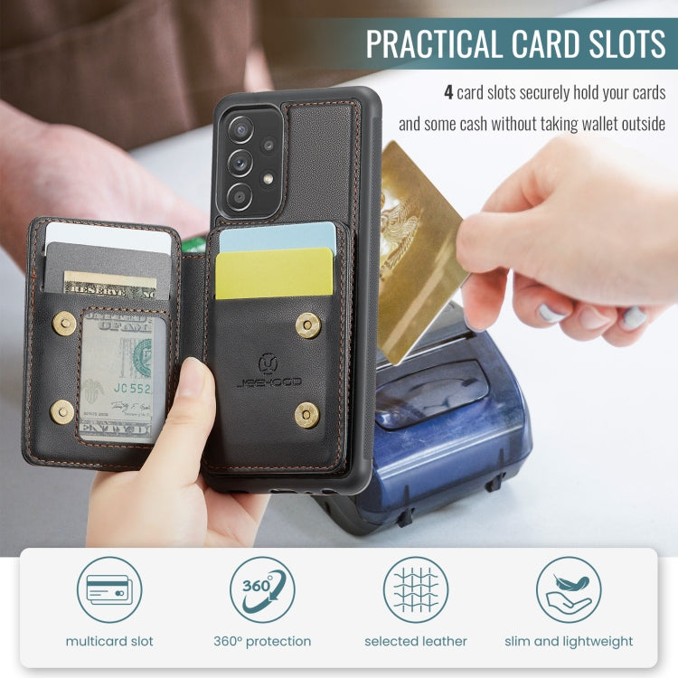 Custodia per telefono in pelle RFID stile magnetico aziendale JEEHOOD J05, For Samsung Galaxy A52 5G / A52 4G, For Samsung Galaxy A52s 5G, For Samsung Galaxy A51 4G, For Samsung Galaxy A50
