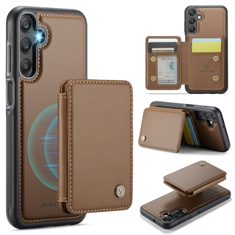 Custodia per telefono in pelle RFID stile magnetico aziendale JEEHOOD J05, For Samsung Galaxy A35 5G, For Samsung Galaxy A15, For Samsung Galaxy A25, For Samsung Galaxy A24 4G