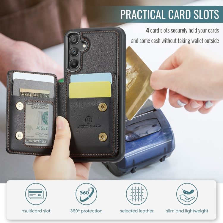 Custodia per telefono in pelle RFID stile magnetico aziendale JEEHOOD J05, For Samsung Galaxy A35 5G, For Samsung Galaxy A15, For Samsung Galaxy A25, For Samsung Galaxy A24 4G