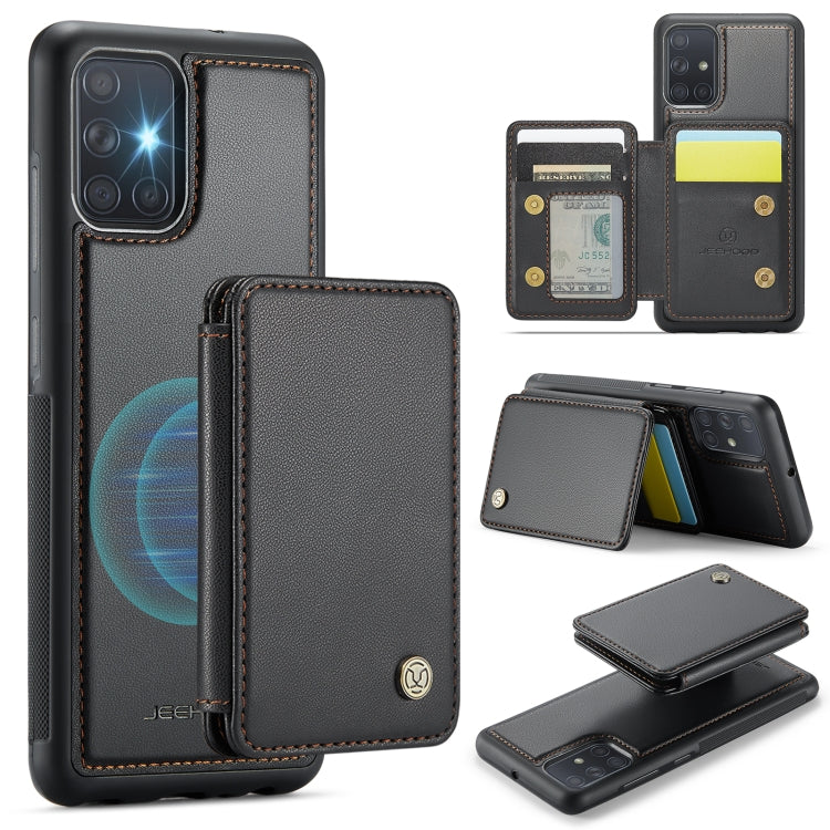 Custodia per telefono in pelle RFID stile magnetico aziendale JEEHOOD J05, For Samsung Galaxy A52 5G / A52 4G, For Samsung Galaxy A52s 5G, For Samsung Galaxy A51 4G, For Samsung Galaxy A50