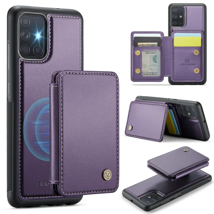 Custodia per telefono in pelle RFID stile magnetico aziendale JEEHOOD J05, For Samsung Galaxy A52 5G / A52 4G, For Samsung Galaxy A52s 5G, For Samsung Galaxy A51 4G, For Samsung Galaxy A50