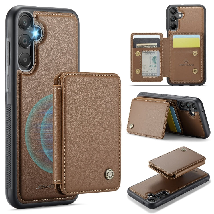 Custodia per telefono in pelle RFID stile magnetico aziendale JEEHOOD J05, For Samsung Galaxy A26 5G, For Samsung Galaxy A36, For Samsung Galaxy A16 5G, For Samsung Galaxy A55 5G