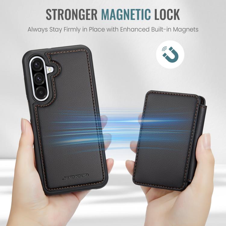 Custodia per telefono in pelle RFID stile magnetico aziendale JEEHOOD J05, For Samsung Galaxy A26 5G, For Samsung Galaxy A36, For Samsung Galaxy A16 5G, For Samsung Galaxy A55 5G