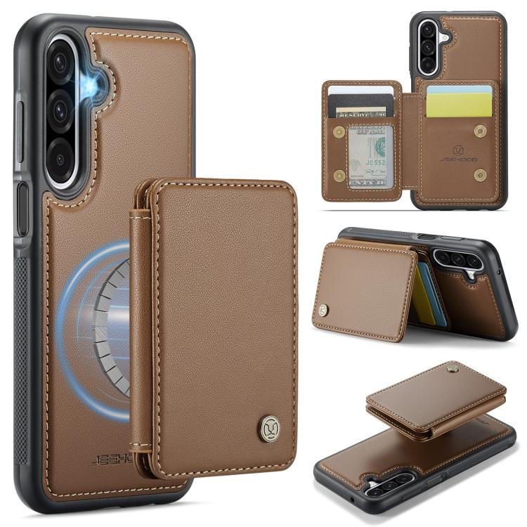 Custodia per telefono in pelle RFID stile magnetico aziendale JEEHOOD J05, For Samsung Galaxy A26 5G, For Samsung Galaxy A36, For Samsung Galaxy A16 5G, For Samsung Galaxy A55 5G