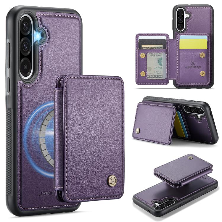 Custodia per telefono in pelle RFID stile magnetico aziendale JEEHOOD J05, For Samsung Galaxy A26 5G, For Samsung Galaxy A36, For Samsung Galaxy A16 5G, For Samsung Galaxy A55 5G