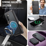 Custodia per telefono in pelle RFID stile magnetico aziendale JEEHOOD J05, For Samsung Galaxy A57 5G, For Samsung Galaxy A37 5G, For Galaxy A27 5G, For Samsung Galaxy A56 5G