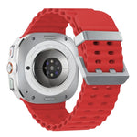 Cinturino per orologio in silicone con fibbia argento Ocean Dual, For Samsung Galaxy Watch Ultra 47mm / Ultra 2025