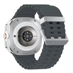 Cinturino per orologio in silicone con fibbia argento Ocean Dual, For Samsung Galaxy Watch Ultra 47mm / Ultra 2025