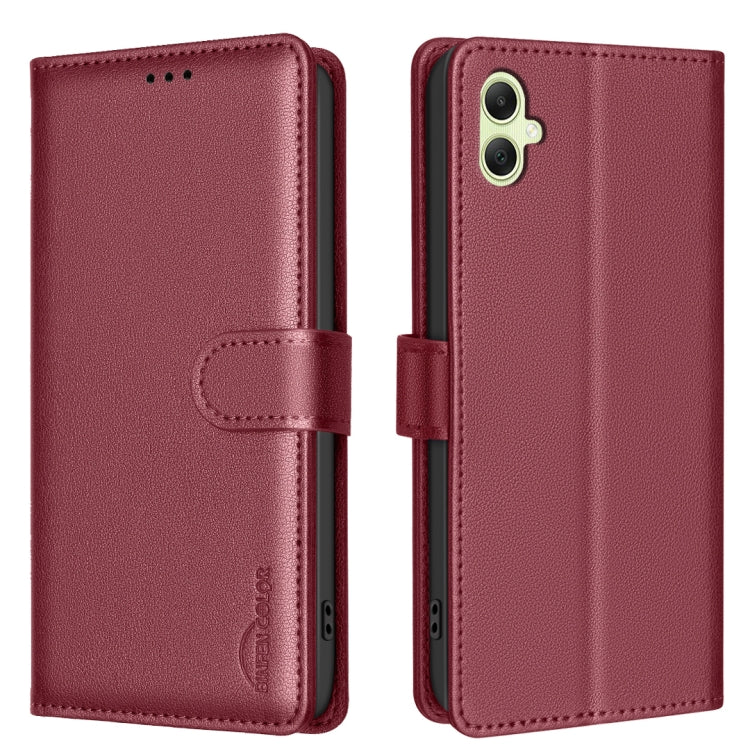 Custodia per telefono in pelle antifurto con texture Litchi RFID, For Samsung Galaxy A36, For Samsung Galaxy A16 5G, For Samsung Galaxy A06