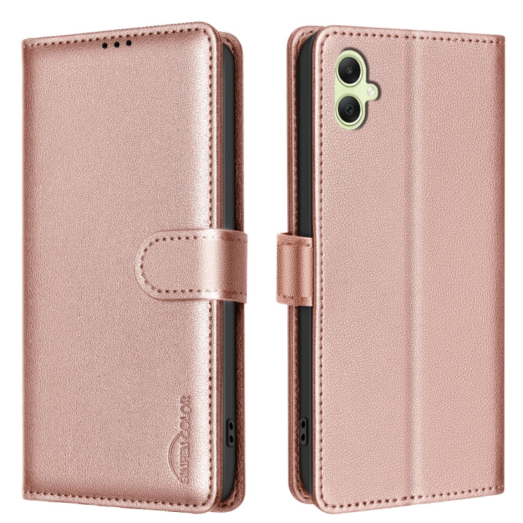 Custodia per telefono in pelle antifurto con texture Litchi RFID, For Samsung Galaxy A36, For Samsung Galaxy A16 5G, For Samsung Galaxy A06