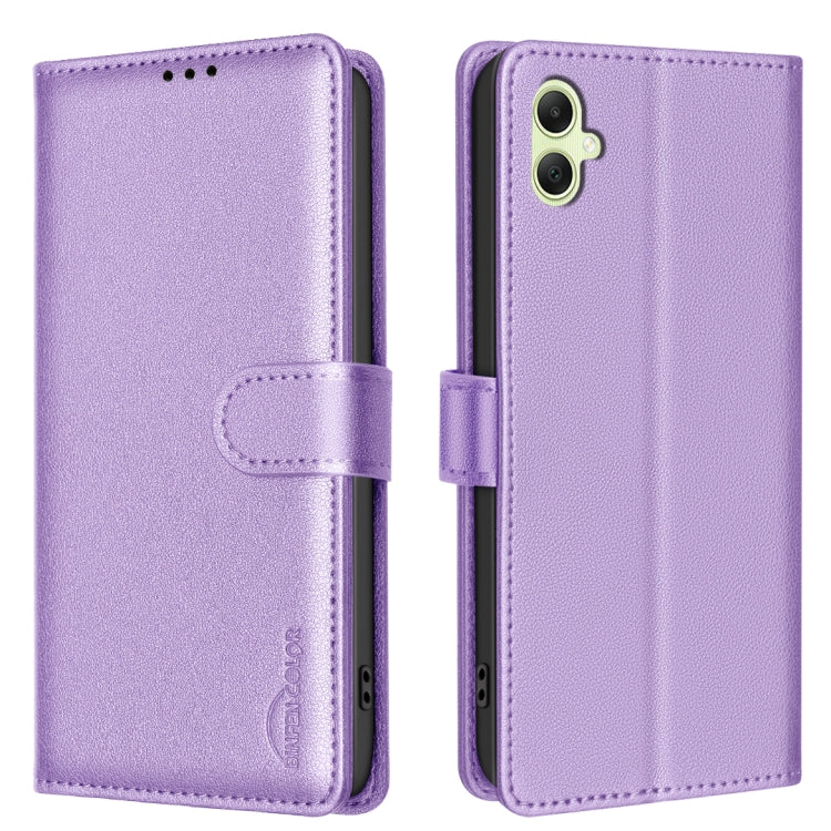 Custodia per telefono in pelle antifurto con texture Litchi RFID, For Samsung Galaxy A36, For Samsung Galaxy A16 5G, For Samsung Galaxy A06