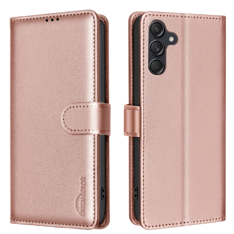 Custodia per telefono in pelle antifurto con texture Litchi RFID, For Samsung Galaxy A36, For Samsung Galaxy A16 5G, For Samsung Galaxy A06