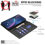 Custodia per telefono in pelle antifurto con texture Litchi RFID, For Samsung Galaxy A36, For Samsung Galaxy A16 5G, For Samsung Galaxy A06