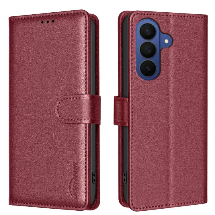 Custodia per telefono in pelle antifurto con texture Litchi RFID, For Samsung Galaxy A37 5G, For Samsung Galaxy A27 5G, For Samsung Galaxy A56 5G, For Samsung Galaxy A26 5G