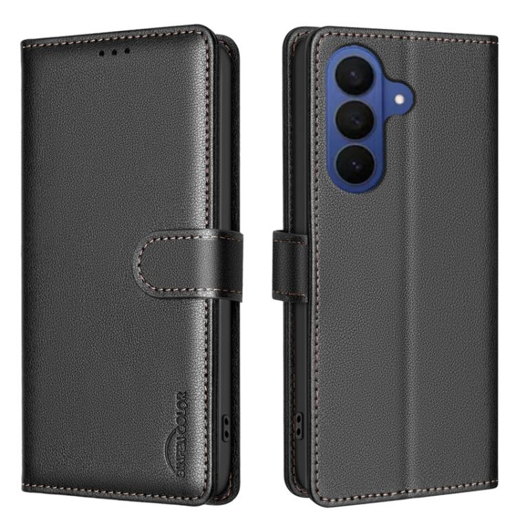 Custodia per telefono in pelle antifurto con texture Litchi RFID, For Samsung Galaxy A37 5G, For Samsung Galaxy A27 5G, For Samsung Galaxy A56 5G, For Samsung Galaxy A26 5G