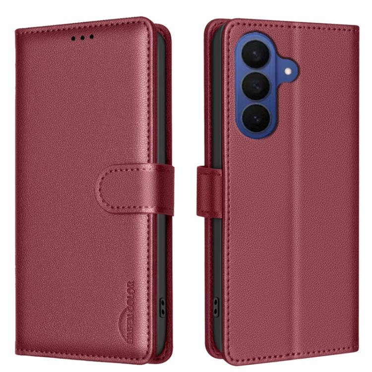 Custodia per telefono in pelle antifurto con texture Litchi RFID, For Samsung Galaxy A37 5G, For Samsung Galaxy A27 5G, For Samsung Galaxy A56 5G, For Samsung Galaxy A26 5G