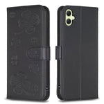 Custodia per telefono in pelle goffrata a quattro foglie, For Samsung Galaxy A56 5G, For Samsung Galaxy A36, For Samsung Galaxy A16 5G, For Samsung Galaxy A06