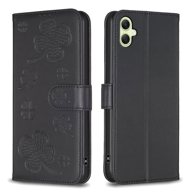 Custodia per telefono in pelle goffrata a quattro foglie, For Samsung Galaxy A56 5G, For Samsung Galaxy A36, For Samsung Galaxy A16 5G, For Samsung Galaxy A06