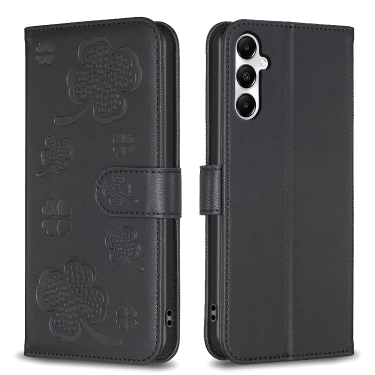 Custodia per telefono in pelle goffrata a quattro foglie, For Samsung Galaxy A56 5G, For Samsung Galaxy A36, For Samsung Galaxy A16 5G, For Samsung Galaxy A06