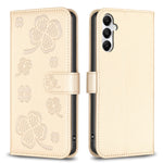 Custodia per telefono in pelle goffrata a quattro foglie, For Samsung Galaxy A56 5G, For Samsung Galaxy A36, For Samsung Galaxy A16 5G, For Samsung Galaxy A06