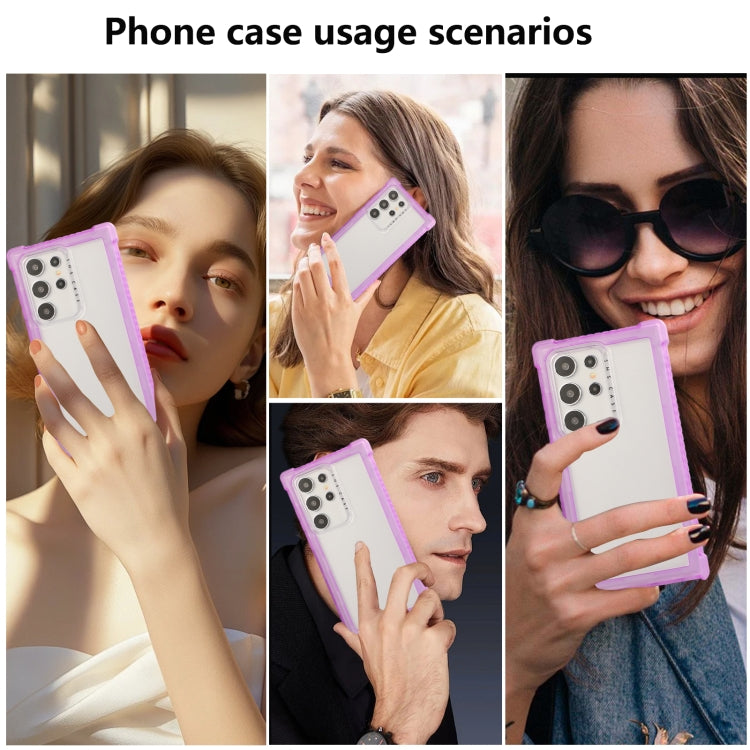 Custodia per telefono 3 in 1 in TPU ibrida per PC trasparente opaco, For Samsung Galaxy S24 Ultra 5G, For Samsung Galaxy S24+ 5G, For Samsung Galaxy S24 5G