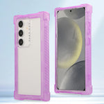 Custodia per telefono 3 in 1 in TPU ibrida per PC trasparente opaco, For Samsung Galaxy S24 Ultra 5G, For Samsung Galaxy S24+ 5G, For Samsung Galaxy S24 5G