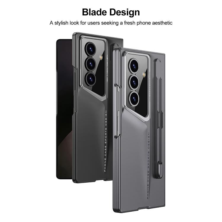 Custodia per telefono GKK Integrated Blade ultra sottile a copertura totale con slot per penna, penna non inclusa, For Galaxy Z Fold8 Ultra 5G, For Samsung Galaxy Z Fold6
