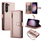 Custodia per cellulare in pelle con nove scomparti per carte e cerniera, For Samsung Galaxy S23 Ultra 5G, For Samsung Galaxy S23+ 5G, For Samsung Galaxy S23 5G, For Samsung Galaxy S22 Ultra 5G