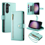 Custodia per cellulare in pelle con nove scomparti per carte e cerniera, For Samsung Galaxy S23 Ultra 5G, For Samsung Galaxy S23+ 5G, For Samsung Galaxy S23 5G, For Samsung Galaxy S22 Ultra 5G