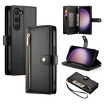 Custodia per cellulare in pelle con nove scomparti per carte e cerniera, For Samsung Galaxy S23 Ultra 5G, For Samsung Galaxy S23+ 5G, For Samsung Galaxy S23 5G, For Samsung Galaxy S22 Ultra 5G