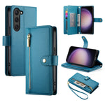 Custodia per cellulare in pelle con nove scomparti per carte e cerniera, For Samsung Galaxy S23 Ultra 5G, For Samsung Galaxy S23+ 5G, For Samsung Galaxy S23 5G, For Samsung Galaxy S22 Ultra 5G