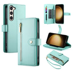 Custodia per cellulare in pelle con nove scomparti per carte e cerniera, For Samsung Galaxy S23 Ultra 5G, For Samsung Galaxy S23+ 5G, For Samsung Galaxy S23 5G, For Samsung Galaxy S22 Ultra 5G