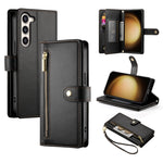 Custodia per cellulare in pelle con nove scomparti per carte e cerniera, For Samsung Galaxy S23 Ultra 5G, For Samsung Galaxy S23+ 5G, For Samsung Galaxy S23 5G, For Samsung Galaxy S22 Ultra 5G