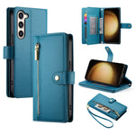Custodia per cellulare in pelle con nove scomparti per carte e cerniera, For Samsung Galaxy S23 Ultra 5G, For Samsung Galaxy S23+ 5G, For Samsung Galaxy S23 5G, For Samsung Galaxy S22 Ultra 5G