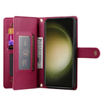 Custodia per cellulare in pelle con nove scomparti per carte e cerniera, For Samsung Galaxy S23 Ultra 5G, For Samsung Galaxy S23+ 5G, For Samsung Galaxy S23 5G, For Samsung Galaxy S22 Ultra 5G