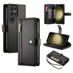 Custodia per cellulare in pelle con nove scomparti per carte e cerniera, For Samsung Galaxy S23 Ultra 5G, For Samsung Galaxy S23+ 5G, For Samsung Galaxy S23 5G, For Samsung Galaxy S22 Ultra 5G