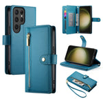 Custodia per cellulare in pelle con nove scomparti per carte e cerniera, For Samsung Galaxy S23 Ultra 5G, For Samsung Galaxy S23+ 5G, For Samsung Galaxy S23 5G, For Samsung Galaxy S22 Ultra 5G