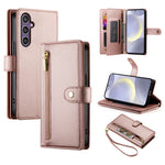 Custodia per cellulare in pelle con nove scomparti per carte e cerniera, For Samsung Galaxy S24 Ultra 5G, For Samsung Galaxy S24+ 5G, For Samsung Galaxy S24 5G, For Samsung Galaxy S23 FE 5G