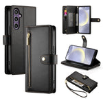 Custodia per cellulare in pelle con nove scomparti per carte e cerniera, For Samsung Galaxy S24 Ultra 5G, For Samsung Galaxy S24+ 5G, For Samsung Galaxy S24 5G, For Samsung Galaxy S23 FE 5G
