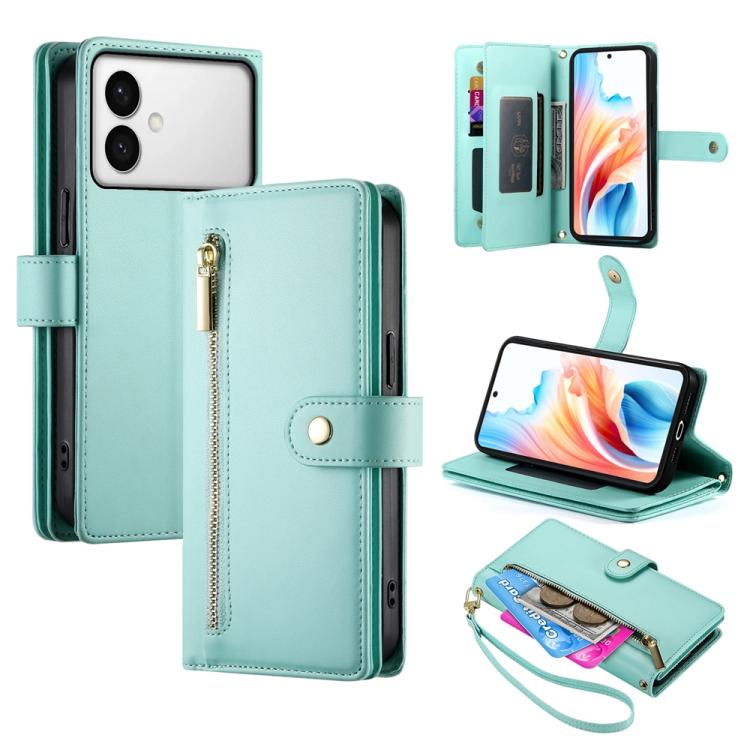 Custodia per cellulare in pelle con nove scomparti per carte e cerniera, For Galaxy S26 FE 5G, For Samsung Galaxy S26+ 5G, For Samsung Galaxy S26 Edge 5G, For Samsung Galaxy S26 Ultra 5G